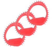 SHINEOFI Lot de 3 Protections en Silicone Rouges pour Manomètres de Pression Oxygène Acétylène et Propane Housses Anti-Chocs Compatibles Adaptateurs de Jauge de Réservoir Accessoires