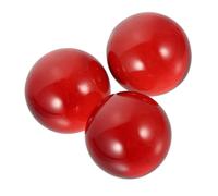 SHINEOFI Lot de 3 Sphères Décoratives en Verre Rouge 4 Cm, Globes Décoratifs pour Décoration Intérieure, Centres de Table et Diffusion en Direct, Boules Sphériques Artistiques Polyvalentes
