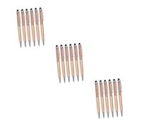 SHINEOFI Lot De 3 Stylos À Bille Multifonctions Stylets Capacitifs pour Stylos À Gel Pailleté Clip en Métal pour Lécole Et Le Bureau Dorés 6 Pièces X 3