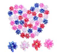 SHINEOFI Lot de 30 Décorations en Forme D'Étoile Surprise Étiquettes Nœuds Boîtes Décoratives pour Nœuds Bouclés De Noël Rubans Boîtes Noires
