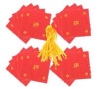 SHINEOFI Lot de 30 Housses en Tissu Rouge pour Bocaux à Vin 14x14 Cm Joint Jaune, Couvercles Décoratifs Réutilisables, Accessoires Vin pour Fermeture Hermétique et Emballage Présent Solide