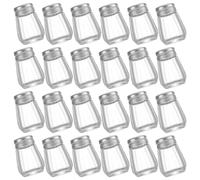 SHINEOFI Lot de 30 Mini Bouteilles à Épices en Verre Bouchons Inox, Salière et Poivrière Cuisine et Barbecue, Récipients Compacts pour Condiments, Ustensiles Pratiques pour Assaisonnement
