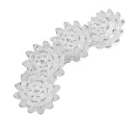 SHINEOFI Lot de 4 Breloques Décoratives en Alliage Argenté, Incrustation Fleur de Lotus pour Tasse Artisanale, Ornement DIY pour Décoration Personnalisée de Service à Thé, Accessoire