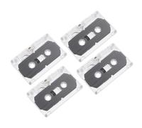 SHINEOFI Lot De 4 Cassettes Audio Vierges Enregistrement 30 Minutes, Bandes Audio Enregistrables Universelles pour Projets DIY, Messages Vocaux Et Conservation Musicale