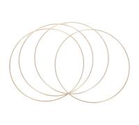 SHINEOFI Lot de 4 Cercles Métalliques Dorés 35 Cm Anneaux Floraux en Fer pour Décoration de Mariage, Couronne Artisanale Macramé, Cadre de Couronne DIY pour Fête Suspendre Murale