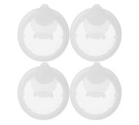 SHINEOFI Lot de 4 Couvercles de Carafe en Plastique Rayé Anti-Éclaboussures Étanches Compatibles Pichet à Eau Froide et Théière Accessoires de Remplacement pour Service de Réutilisable