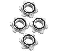 SHINEOFI Lot de 4 Écrous de Sécurité Antidérapants Hexagonaux 25 Mm, Écrous de Fixation pour Barres D'haltères Universels Système de Double Verrouillage, Accessoires pour Entraînement