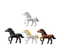 SHINEOFI Lot de 4 Figurines Miniatures de Cheval Décoratives et Éducatives Modèle Réaliste en Résine Micro-Paysage pour Bureau Maison et Collection Cognitif pour Garçon et Filles et