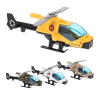 SHINEOFI Lot de 4 Maquettes D'avions en Métal pour Enfants, Comprenant Un Modèle d'avion Militaire Et Un Hélicoptère, Idéales comme Cadeaux d'anniversaire Ou Décoration pour La