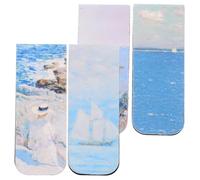 SHINEOFI Lot De 4 Marque-pages Magnétiques À Motif Paysage Pour Adolescents Lecteurs Planificateurs Motifs Uniques Faciles À Repérer
