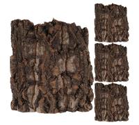 SHINEOFI Lot de 4 Morceaux D'écorce pour Terrarium - Décoration Naturelle en Écorce d'arbre pour Terrarium de Lézard - Branches pour Cachette pour Gecko, Dragon Barbu Et Tortue - 15,5 X 12 Cm