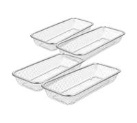 SHINEOFI Lot de 4 Paniers à Vaisselle en Acier Inoxydable Petite Taille, Panier pour Lave-vaisselle Multi-usages, Maille Fine, Rangement Couvert et Couverts Cuisine Électroménager