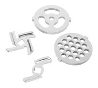 SHINEOFI Lot de 4 set de Pièces Lame et Grille en Acier Inoxydable pour Hachoir à Viande Électrique Accessoires de Remplacement pour Coupe-Viande Ustensile Cuisine Solide pour