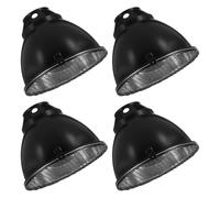 SHINEOFI Lot de 4 sets de Abats-Jour en Aluminium pour Lampes Chauffantes Reptiles, Dôme de Protection 5,8 Pouces Grille Anti-Brûlure, Compatible Lampes pour Lézards, Serpents et Tortues,