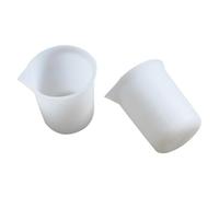 SHINEOFI Lot de 4 Tasses à Mesurer en Silicone 100 Ml Béchers Gradués Antiadhésifs pour Liquides Époxy et Cristal Outils de Mesure Précis Faciles à Nettoyer Usage Manuel et Bricolage