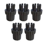 SHINEOFI Lot de 5 Brosses pour Nettoyeur Vapeur Maison, Brosse Multi-usages M8 Noire, Accessoire de Nettoyage pour Sols, la Cuisine et Atelier, Compatible Appareils Ménagers