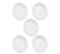 SHINEOFI Lot de 5 Plateaux en Céramique Blanche 10 CM pour Brûleur à Cire Fondue, Coupelles de Remplacement Réutilisables, Accessoires pour Fondants Parfumés et Usage Aromathérapie