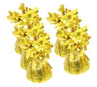 SHINEOFI Lot de 5 Poids de Ballon en Or Accessoires pour Ballons de Mariage Base Lestée Pendentifs Décoratifs pour Fête Anniversaire et Événement Spécial Fournitures de Fête Élégantes