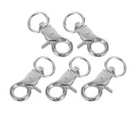 SHINEOFI Lot de 5 Verrous de Porte de Cage à Oiseaux en Acier Inoxydable, Verrouillage Anti-évasion Boucle à Ressort Pivotante, Grosse Taille, pour Cages de Perroquets et Volières,