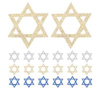 SHINEOFI Lot de 50 Confettis Étoile de David en Non-Tissé Or Scintillant Décoration de Table pour Fête de Hanoukka Accessoires Délicats pour Centre de Table et Décorations de Fête