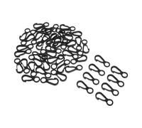 SHINEOFI Lot de 50 Mini Crochets d'escalade en Plastique Pom Noirs Forme 8 pour Accessoires Camping et Paquet à Dos, Légers Capacité de Charge, Faciles à Utiliser en Plein Air