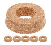 SHINEOFI Lot de 6 Bouchons en Liège Percés 3 Cm pour Vases Hydroponiques, Couvercles Ronds en Liège Naturel Compatibles avec Bocaux en Verre 8,5 Cm, pour Terrariums et Jardinières Murales