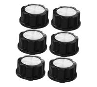 SHINEOFI Lot De 6 Boutons De Commande Électrique Pour Friteuse À Air Four Cuisinière Minuterie Gril Brûleur Noir Abs