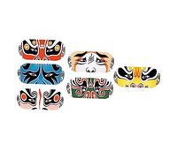 SHINEOFI Lot de 6 Caches Webcam Coulissants pour Ordinateur, Motif Maquillage D’opéra de Pékin, Abs Léger, Protection Vie Privée