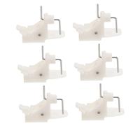 SHINEOFI Lot De 6 Clips Pour Étagère De Réfrigérateur Support De Porte D'Armoire Boucle De Remplacement Pour Étagère Pièces De Congélateur En Plastique