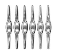 SHINEOFI Lot de 6 Crochets en Acier pour Stores et Rideaux Taquets de Sécurité pour Cordons Gestionnaire de Câble pour Fenêtres Accessoires Pare-Soleil pour Volets Roulants et Stores