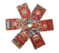 SHINEOFI Lot De 6 Enveloppes Rouges Pour Le Nouvel An Chinois Enveloppes Rouges Pour Le Printemps Élément Lunaire Fête Du Dragon Chinoises