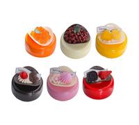 SHINEOFI Lot de 6 Modèles de Gâteaux Décoratifs Réalistes, Simulation Dessert, Accessoires Photo pour Décoration de Vitrine, Mariage et Fête, Assortiment Gourmand Plus Vrai Que Nature