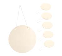 SHINEOFI Lot De 6 Panneaux Ronds En Bois Brut : Planches De Bois Vierges De 30 cm Pour Décoration De Porte À Peindre Soi-même, Plaques À Faire Soi-même Pour La Maison, Le Bureau Ou Le