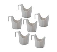 SHINEOFI Lot de 6 Porte-Gobelets Anti-Brûlures en Papier Gris Blanc Manchon de Tasse à Café Léger et Portable Accessoire de Bureau et Maison pour Protection la Chaleur