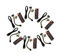 SHINEOFI Lot De 6 Rallonges De Carte Graphique Adaptateurs Câble De Montage pour Gpu Cadre De Minage Plate-Forme De Minage Pcie Pci-E Câble D'Extension pour Gpu Noir