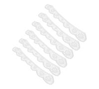 SHINEOFI Lot de 6 Rubans de Garniture Multifonction Dentelle Ronde Brodée, Accessoires Couture, Couleur Blanche, pour Décoration Vêtements Diy, Mariage Vintage, Loisirs Créatifs