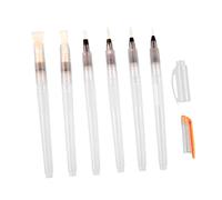 SHINEOFI Lot de 6 Stylos Peinture Aquarelle Rechargeables Soft Tip 19mm Bleu avec Capuchon pour Étudiants Artistes Dessin Créatif et Loisirs Créatifs en Intérieur et Extérieur