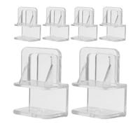 SHINEOFI Lot de 6 Supports Clips Transparents pour Couvercle D'aquarium 0-2 Cm D'épaisseur, Fixations à Vis Antirouille pour Réservoirs sans Rebord, Accessoires Fiables pour Maintien