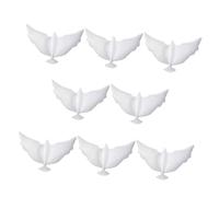 SHINEOFI Lot de 8 Ballons Aluminium Colombe Blancs Décoratifs pour Mariage, Fête D'anniversaire et Cérémonie, Accessoires de Fête Légers, Décor Événement Festif, Ballons de Pigeon, 30 Cm