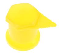 SHINEOFI Lot de 8 Cache-Écrous de Moyeu en Plastique Jaune Indicateurs de Serrage pour Écrous de Roue de Voiture Étiquettes Détachables de Pneus Accessoires Sécurité Auto Protection
