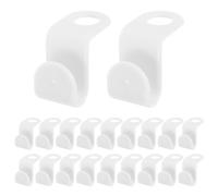 SHINEOFI Lot de 80 Crochets de Fixation Empilables en Plastique Épais Blanc, Connecteurs Antidérapants pour Cintres de Placard, Gain de Place pour Penderie, Rangement Vêtements Polyvalent