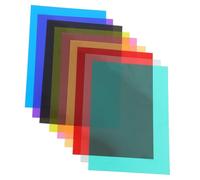 SHINEOFI Lot De 9 Filtres De Lumière Colorés PVC Polyvalents pour Photographie Et Cinéma, Matériau PVC Transparent Gels D’éclairage Variés, Diffuseurs De Lumière pour Studio Et Scènes Décoratives