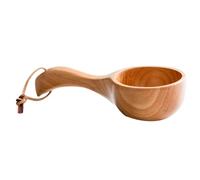 SHINEOFI Louche à Eau en Bois Massif 21,5 X 9 X 5 Cm Poignée Monobloc, Pelle à Eau Polyvalente Cuisine et Salle de Bain, Accessoire Créatif pour Arroser Fleurs et Légumes