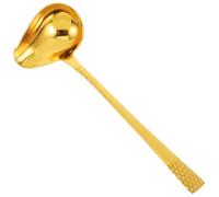 SHINEOFI Louche à Sauce en Acier Inoxydable 304 Dorée Cuillère à Huile Bec Verseur Créatif Louche à Soupe Petite Taille Cuisine et Service Ustensile Multifonctionnel pour Buffet