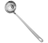 SHINEOFI Louche Perforée en Acier Inoxydable 304 Grosse Taille 7 CM Cuillère à Trous Ergonomique Cuisine Maison et Professionnelle Ustensile Multifonction pour Filtrer Soupes et Dîners