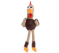 SHINEOFI Mâcher Poulet en Peluche pour Chien et Chat, Nettoyage Dentaire | Forme Coq Cartoon, Usage Intérieur et Caisse, Attire L’attention, Facile à Laver