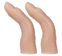 SHINEOFI Main D'entraînement en Silicone Réaliste 2pcs pour Manucure Doigts Flexibles, Texture Naturelle et Manipulation Confortable Pratique des Ongles