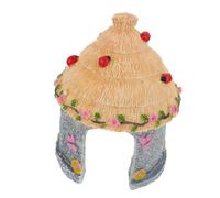 SHINEOFI Maison de Cachette pour Reptiles en Résine Naturelle, Décor D’Habitat de Taille Moyenne, pour Terrariums et Enclos D’Animaux Rampants, Convient aux Hamsters et Bernard-l’ermite