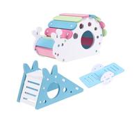 SHINEOFI Maison de Hamster Jouet 3pcs en PVC Balançoire et Bascule pour Petits Animaux Exercice et Prévention de L'obésité Cage