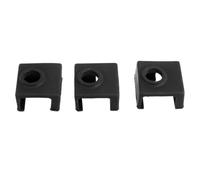 SHINEOFI Manchon de en Silicone Noir 3 Pièces, Évite Brûlures et Accumulation de Plastique pour Bloc Chauffant Mk7/8/9 pour Imprimante 3d